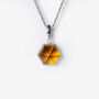 Citrine Dome Silver Charm Clip On Pendant, thumbnail 3 of 7