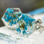 Teal Queen Anne’s Lace Sterling Silver Earrings, thumbnail 1 of 3