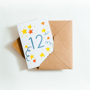 Twelve Stars 12th Birthday Card, 2 of 2