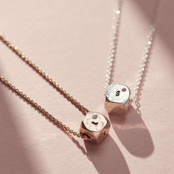 Personalised Faceted Cube Necklace, 2 of 12