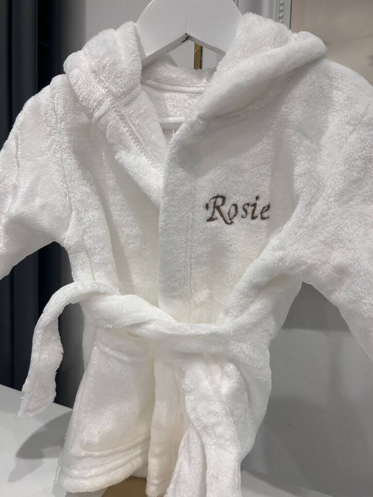 Personalised Embroidered Baby Dressing Gown By The Gifted Sisters