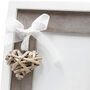 White Brown Wooden Photo Frame With Vintage Heart, thumbnail 2 of 3