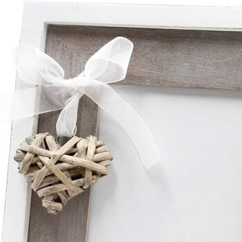 White Brown Wooden Photo Frame With Vintage Heart, 2 of 3