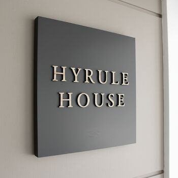Personalised Square House Sign Options Of Design Colour, 6 of 12