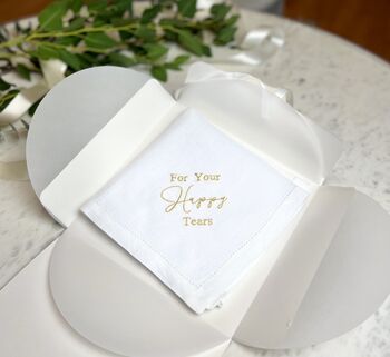 Happy Tears Wedding Handkerchief, 3 of 6