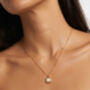 Gold Square Pearl Necklace With Bobble Chain, thumbnail 2 of 7