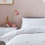Scattered Stars Pink And White Organic Bed Linen, thumbnail 4 of 4