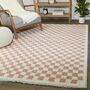 Neamiah Chequered Shag Area Rug, thumbnail 1 of 6