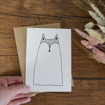 Illustrated Fox Greeting Card, 3 of 3
