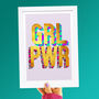 Girl Power Golden Words Art Print, thumbnail 1 of 3