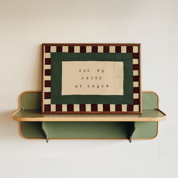 Ask Me About My Dream Checkered Bedroom Wall Print, 8 of 9