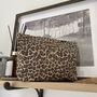 Personalised Leopard Print Makeup Cosmetic Clutch Bag, thumbnail 1 of 8