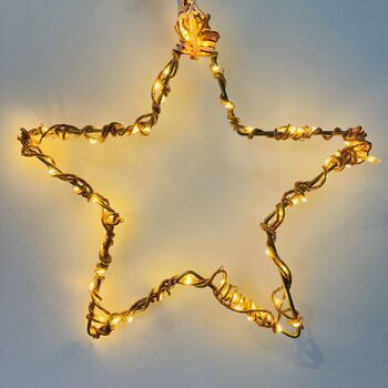 Gold Hanging Star Wreath, 3 of 8