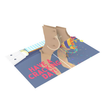 Cracking Birthday 3D Pop Up Funny B'day Cheeky Bum Silly Card, 3 of 9