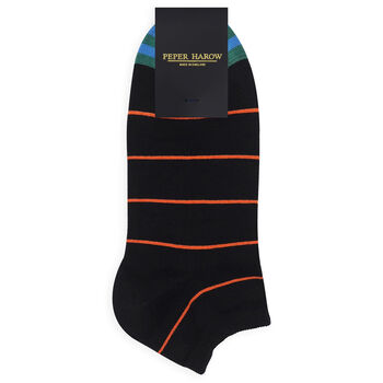 Thin Stripe And Crosslet Men's Trainer Socks Bundle, 4 of 7