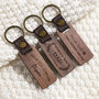Personalized Wooden Keychain Gift, Custom Engraved, thumbnail 1 of 5