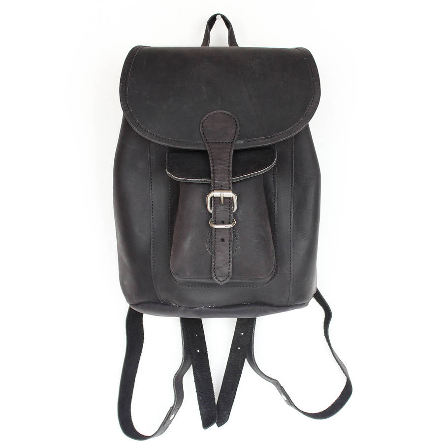 small leather backpack by scaramanga | notonthehighstreet.com