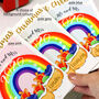 Rainbow First Christmas Card As Mr And Mrs, thumbnail 5 of 6