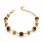 Indian Shiva Rudraksha Gold Beaded Hindu Bracelet, thumbnail 6 of 7