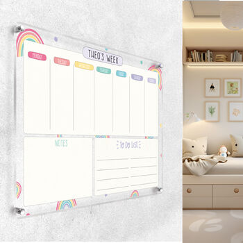 Personalised Rainbow Kids Weekly Planner, 3 of 8
