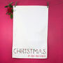 Personalised Holly Berry Tea Towel, thumbnail 1 of 3