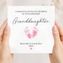 New Granddaughter Card, Pink Baby Girl Card, thumbnail 1 of 3
