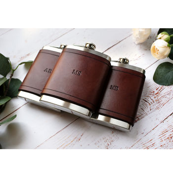 Classic Leather Flask 8oz, 2 of 5