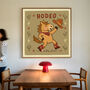 Rodeo Horse Print, Cowboy Horse, Western Nursery Print Green, thumbnail 3 of 12