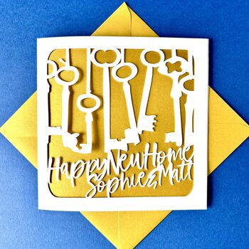 Papercut Keys Personalised New Home Card, 3 of 5