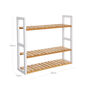 Adjustable Layer Three Tier Bamboo Bathroom Shelf Rack, thumbnail 7 of 7