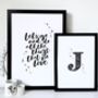 The Things That We Love Calligraphy Print, thumbnail 1 of 4