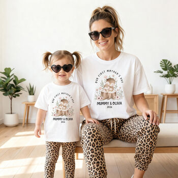 Personalised Our First Mother’s Day Matching T Shirt Gift, 7 of 9