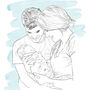 Personalised Welcome Sketch For New Baby And Parents, thumbnail 5 of 7