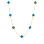 Clover Necklace Gold/Blue, thumbnail 1 of 3