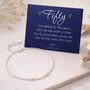 50th Birthday Sterling Silver Freshwater Pearl Bracelet, thumbnail 1 of 5