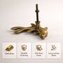 Antique Brass Fish Shaped Drawer Knob, thumbnail 3 of 7