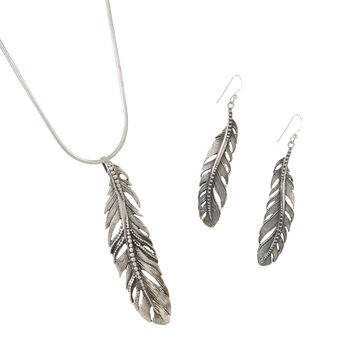 Freedom Feather Silver Pendant Necklace, 5 of 10