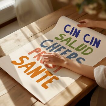 Cin Cin Salud Cheers Print, 2 of 3