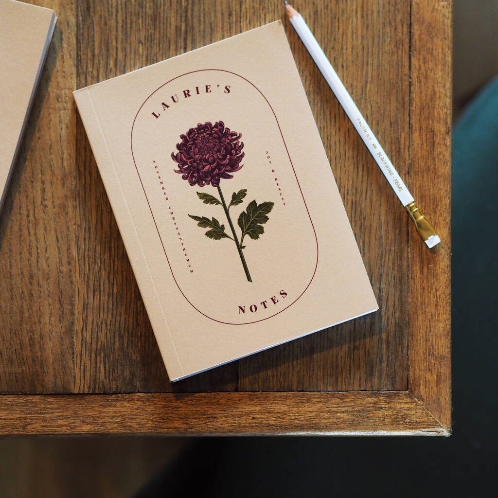 Personalised Birth Flower Notebook, 1 of 11