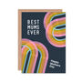 Rainbow Lgbtq+ Best Two Mums Mothers Day Card, thumbnail 2 of 4