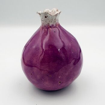 Handmade Ceramic Pomegranate Purple, 2 of 9