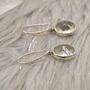 Green Amethyst Earrings Crafted In Sterling Silver, thumbnail 4 of 6
