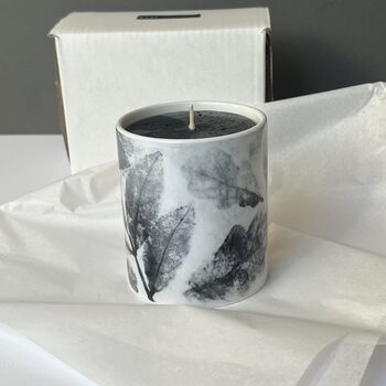 Personalised Candle In Leaf Printed Pot, 5 of 5