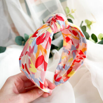 Pastel Floral Knot Headband, 4 of 6
