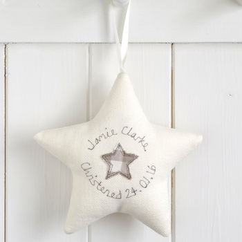 Personalised Initial Hanging Star Gift For Boy Or Girl, 3 of 12