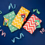 Scandi Disco Red Gift Wrap And Tags, thumbnail 4 of 4
