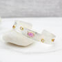 Pink Tourmaline Gemstone Silver Cuff Bracelet, thumbnail 1 of 8