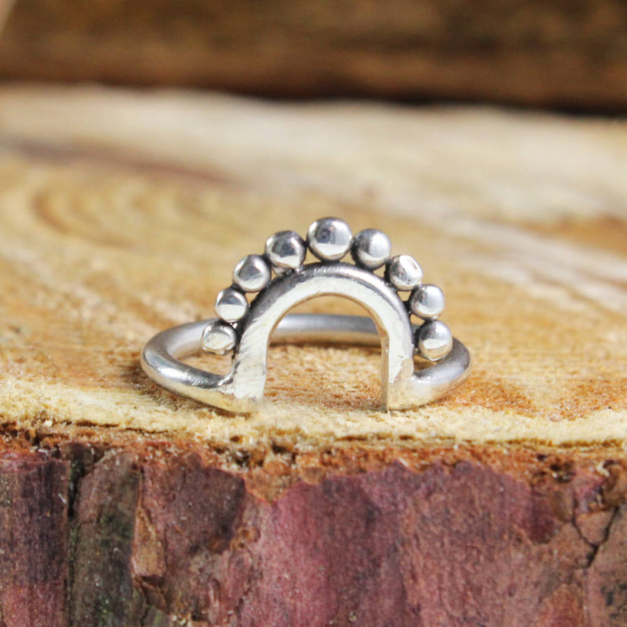lila. sterling silver bohemian stack ring by amelia may ...