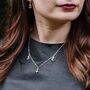 Moon And Star Silver Necklace, thumbnail 4 of 6