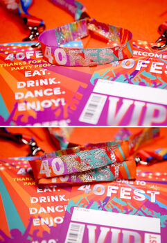 40 Fest 40th Birthday Party Vip Pass Lanyard Favours, 6 of 9